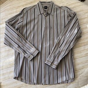 Hugo Boss Multicolor Striped Dress Shirt XL